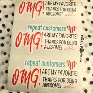 OMG! Repeat Customers Are My Favorite Sticker Labels